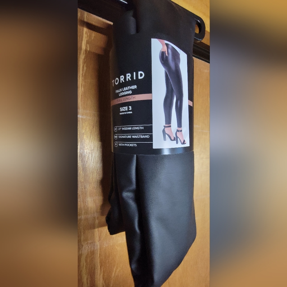 Torrid Black Faux Leather Leggings